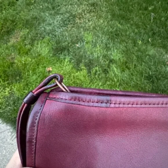 Auth Vintage Coach Burgundy Basic 9455 NYC Clutch Shoulder Bag - Picture 14 of 14